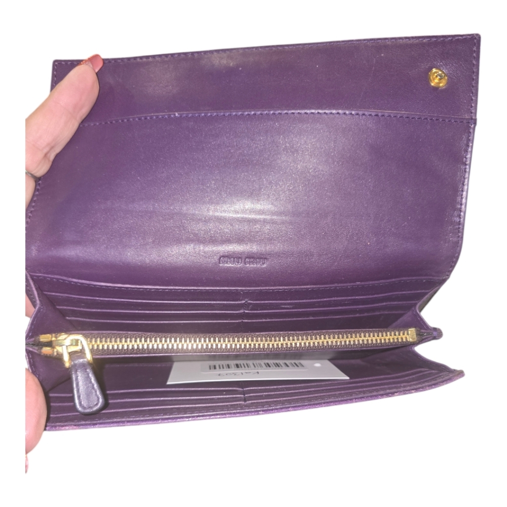 Miu Miu Crocodile Embossed Euc With Tags Purple - image 6